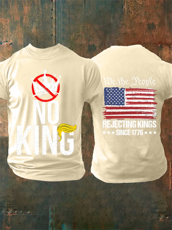 🔥Buy 3 Get 15% Off🔥Men's  No Kings Print T-Shirt