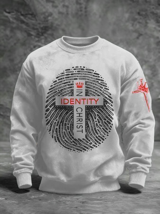 Men's Christian Identity Printed Hoodie
