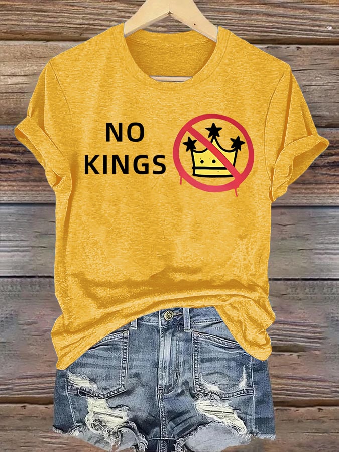 🔥Buy 3 Get 15% Off🔥Women's  NO KINGS Print T-Shirt
