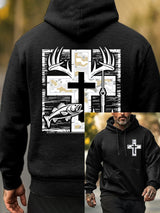 🔥Buy 3 Get 15% Off🔥Men's Retro Faith Fishing Hunting Print Hoodie