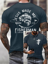 🔥Buy 3 Get 15% Off🔥🔥Hot Sale Picks 🔥Men'S Fishing Faith Short-Sleeved T-Shirt