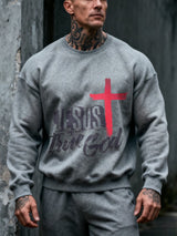 🔥Buy 3 Get 15% Off🔥Men'S Round Neck Casual Faith Print Sweatshirt