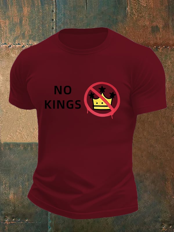 🔥Buy 3 Get 15% Off🔥Men's   NO KINGS Print T-Shirt
