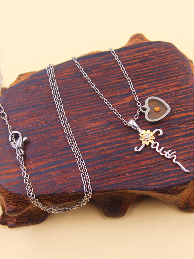 Faith Letter Design Necklace