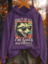 Women's Faith Letters Print Hoodie
