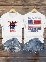 🔥Buy 3 Get 15% Off🔥Women's  No Kings, Rejecting Kings Since 1776, We The People T-Shirt