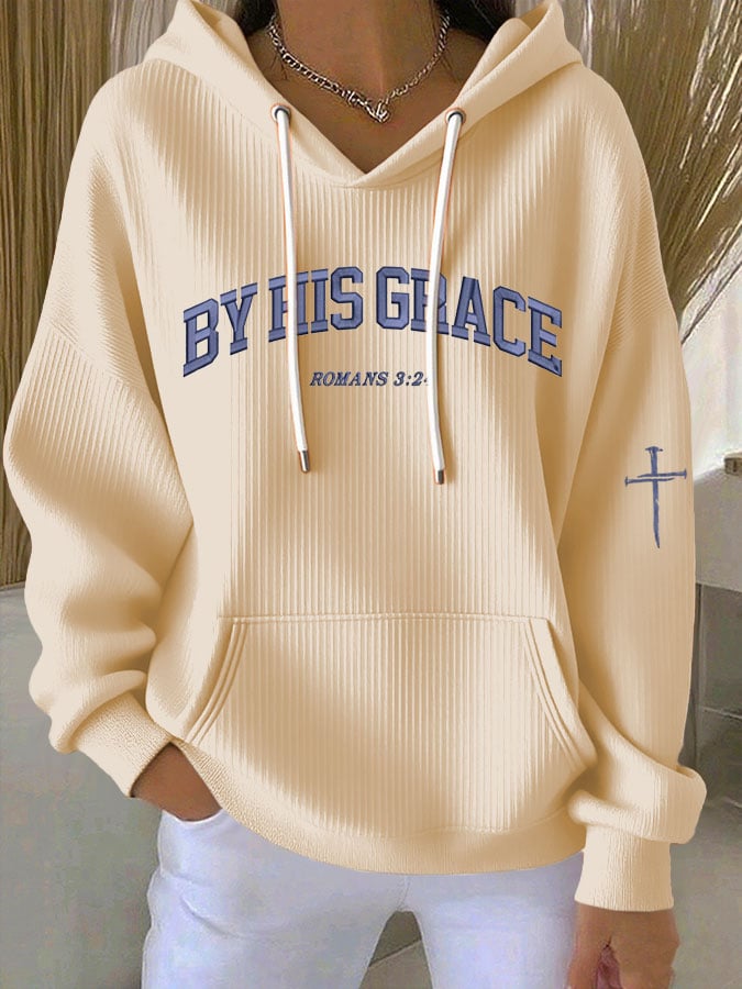 Women's Faith Print Casual Hoodie