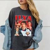Hockey Romance Print Casual T-shirt