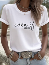 Women's Retro Even If Print T-Shirt