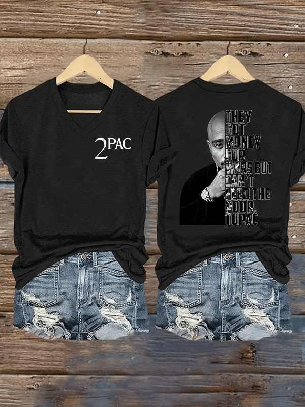 🔥Buy 3 Get 15% Off🔥Women's  2Pac Rapper Print T-Shirt
