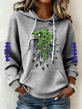 Women's Football Print Hoodie Sweatshirt