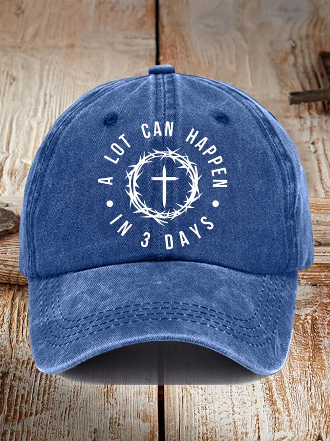 🔥Buy 3 Get 15% Off🔥🔥Hot Sale Picks 🔥Unisex A Lot Can Happen In 3 Days Print Baseball Cap