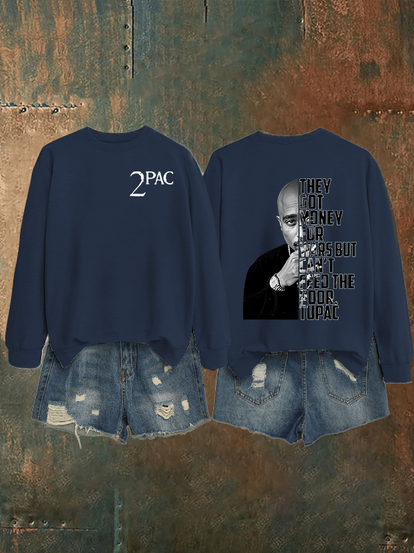 🔥Buy 3 Get 15% Off🔥Women's  2Pac Rapper Print Sweatshirt