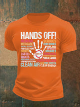 🔥Buy 3 Get 15% Off🔥Men's  HANDS OFF!  Print T-Shirt