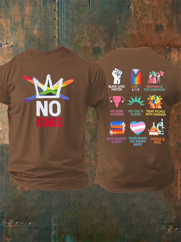 🔥Buy 3 Get 15% Off🔥Men's  No Kings Print T-Shirt