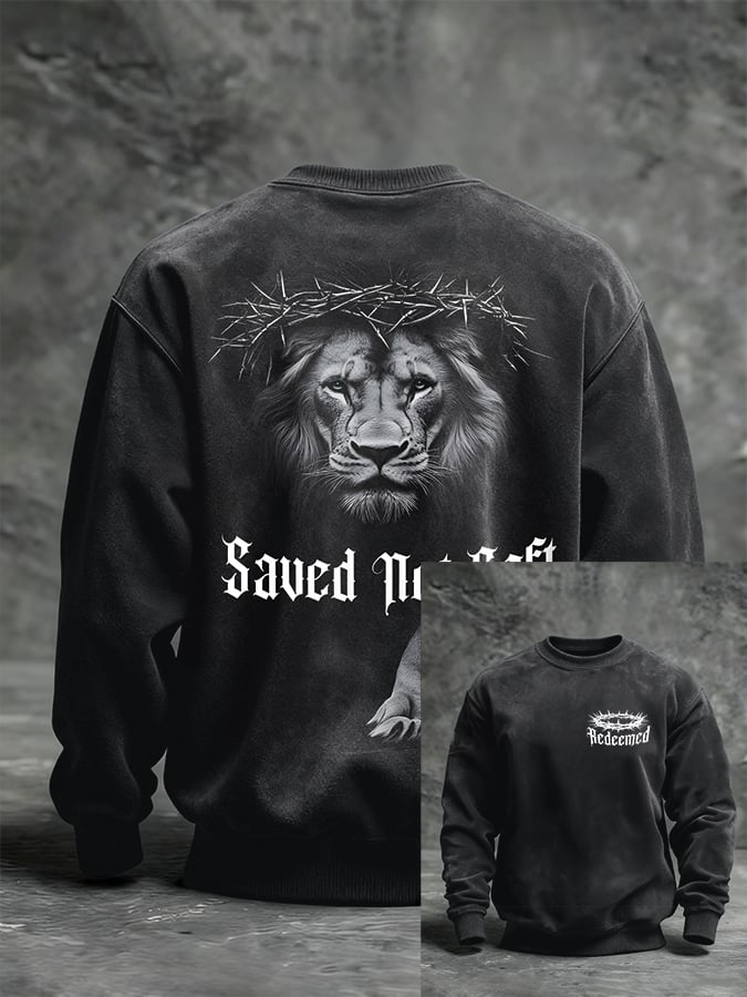 Men's "Faith Brings Strength, Not Weakness" Printed Hoodie