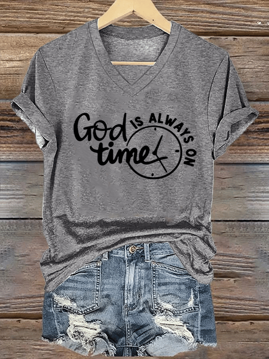 Women's God Is Always On Time T-Shirt