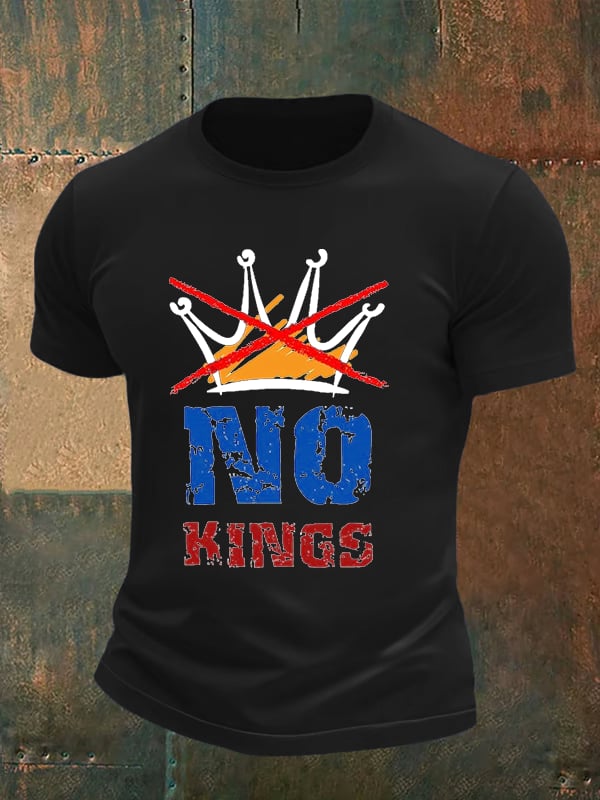 🔥Buy 3 Get 15% Off🔥Men's   NO KINGS Print T-Shirt