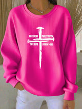 Women's Casual His Way Is Better Print Sweatshirt