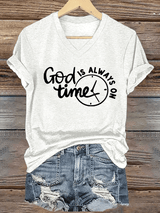 Women's God Is Always On Time T-Shirt