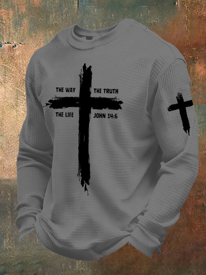 Men's Jesus The Way The Truth The Life  Waffle T-Shirt