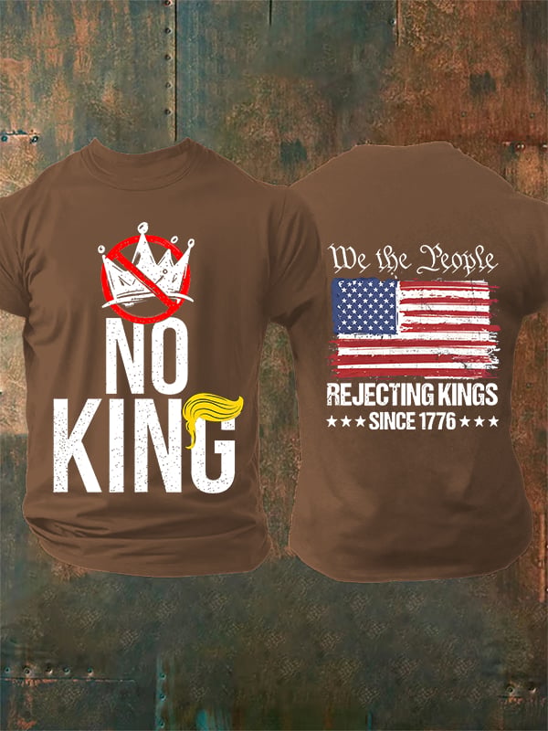 🔥Buy 3 Get 15% Off🔥Men's  No Kings Print T-Shirt