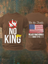 🔥Buy 3 Get 15% Off🔥Men's  No Kings Print T-Shirt