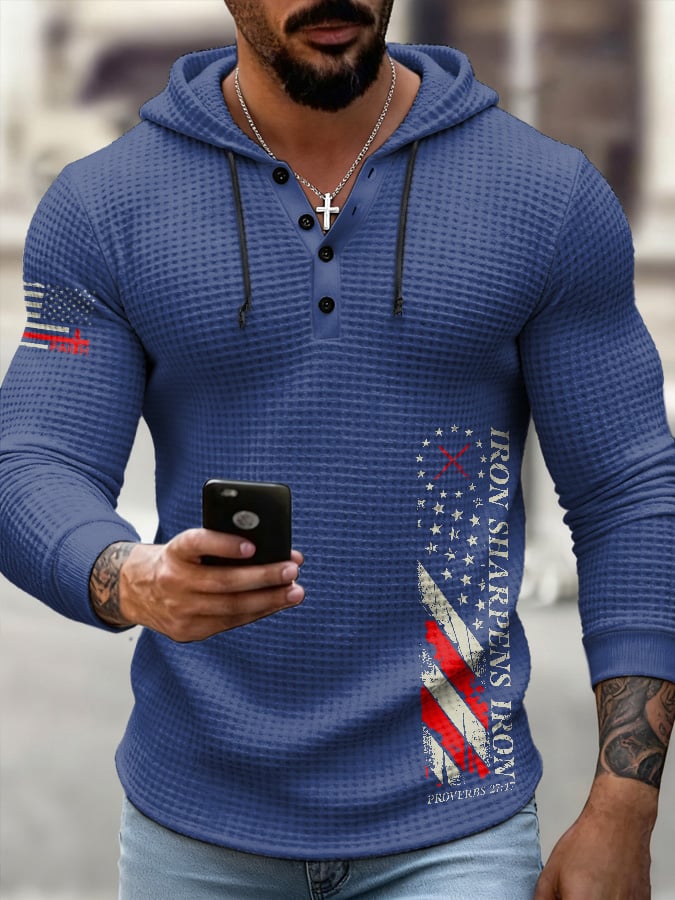 Men's Casual Christian Faith Print Top
