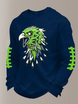 Men's Football Waffle Fabric Long-Sleeved T-Shirt