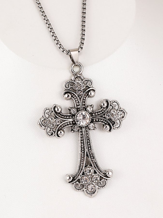 Baroque Cross Necklace (Unisex)