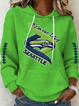 Women's Football Print Casual Sweatshirt