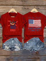 🔥Buy 3 Get 15% Off🔥Women's  No Kings, Rejecting Kings Since 1776, We The People T-Shirt