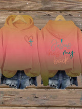 Women's Jesus Has My Back Print  Sweatshirts