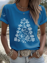 Women's 12 Christmas Prayers Faith Print T-shirt
