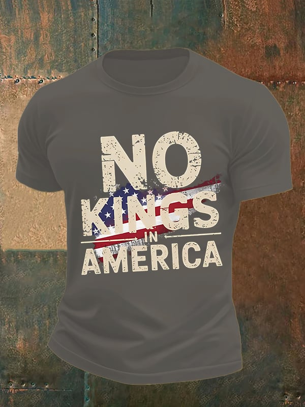 🔥Buy 3 Get 15% Off🔥Men's no kings in America print  T-Shirt