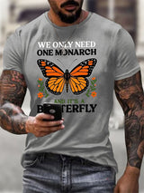 🔥Buy 3 Get 15% Off🔥Men's Retro We Only Need One Monarch And It's A Butterfly Print T-Shirt