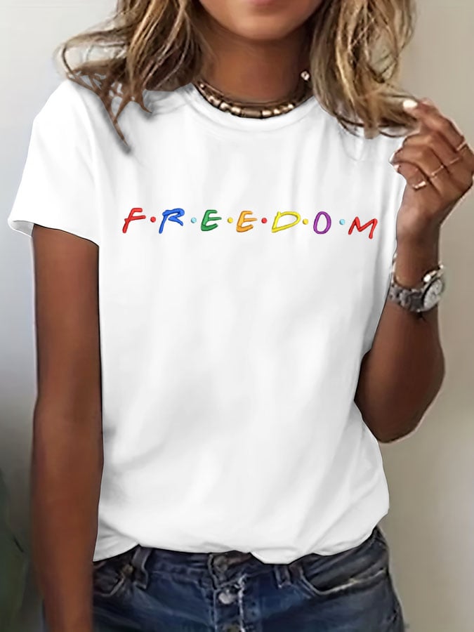 Women's Freedom Printed T-Shirt