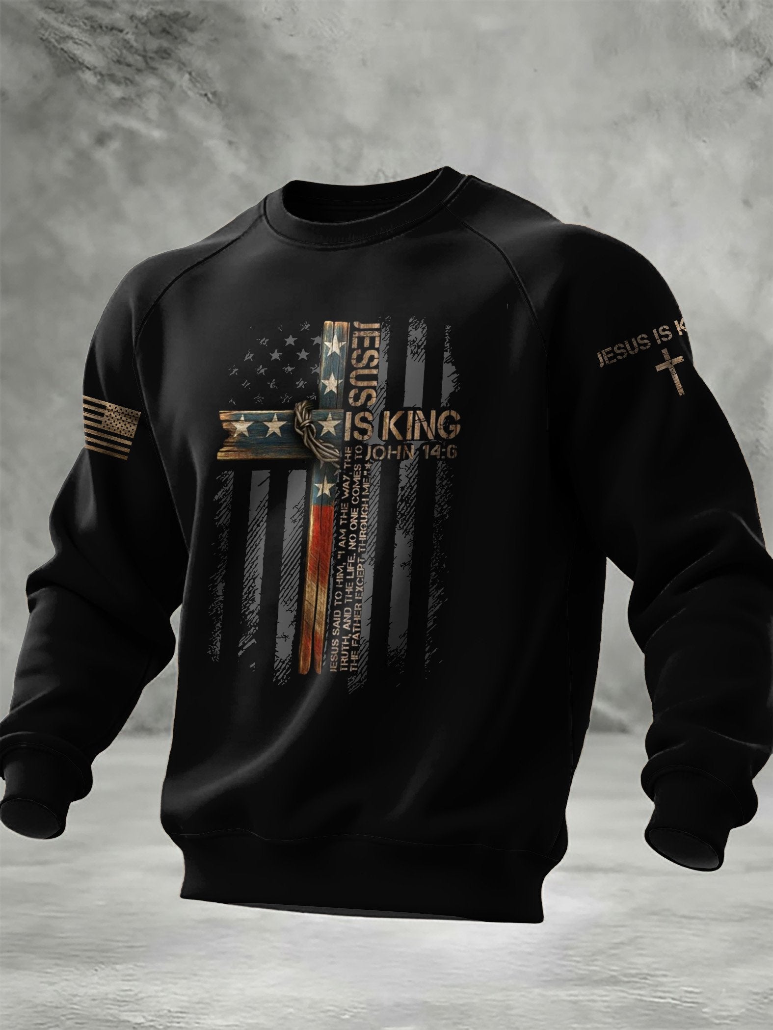 Men's Casual Christian Faith Printed Sweatshirt