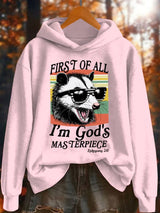 Women's Faith Letters Print Hoodie