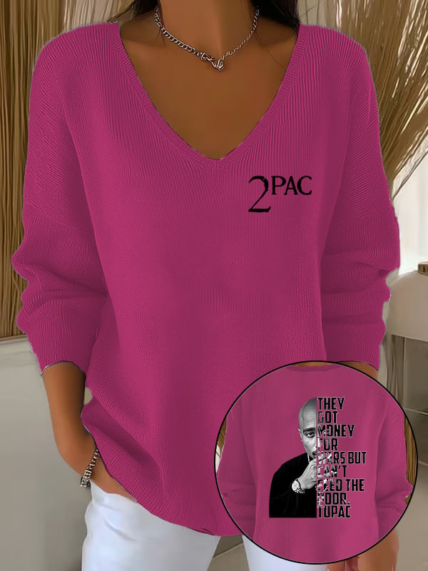 🔥Buy 3 Get 15% Off🔥Women's  2Pac Rapper Print  Tops