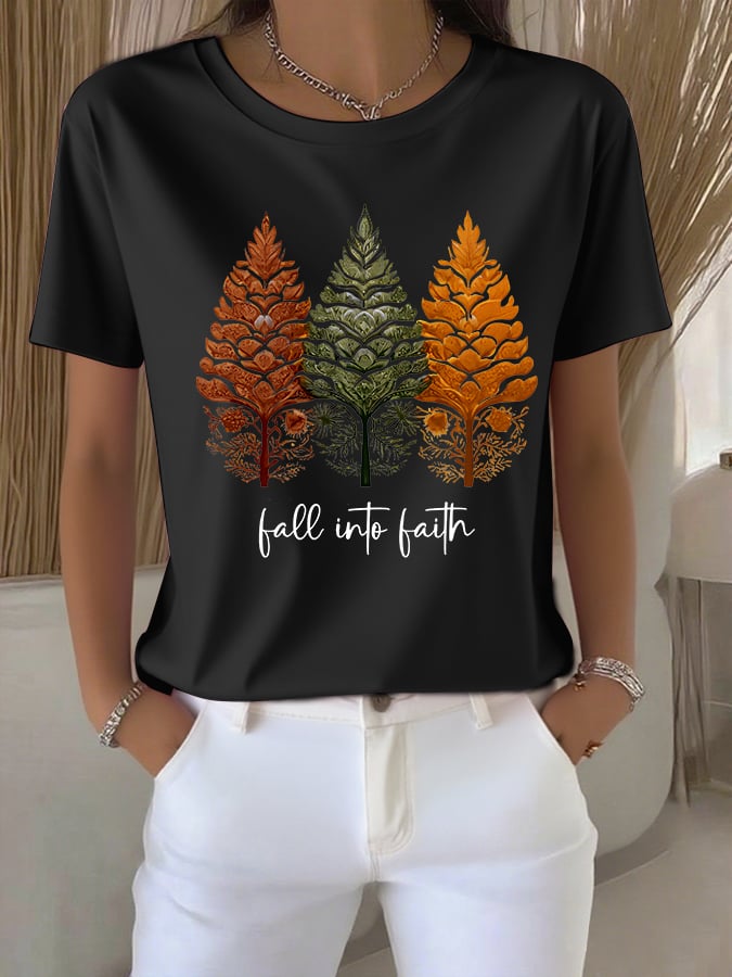 Women'S Casual "Throw Yourself Into The Arms Of Faith" Faith Short Sleeve T-Shirt