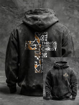 🔥Buy 3 Get 15% Off🔥Men's I can do all things through Christ who strengthens me.  Printed Casual Hoodie