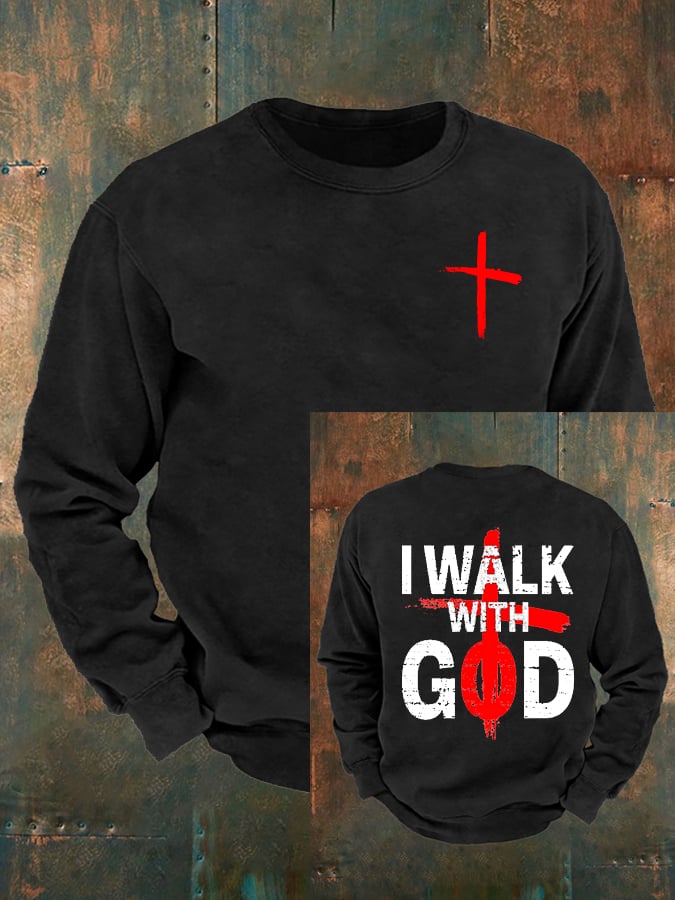 🔥Buy 3 Get 15% Off🔥Men's  My Walk with God  Sweatshirt