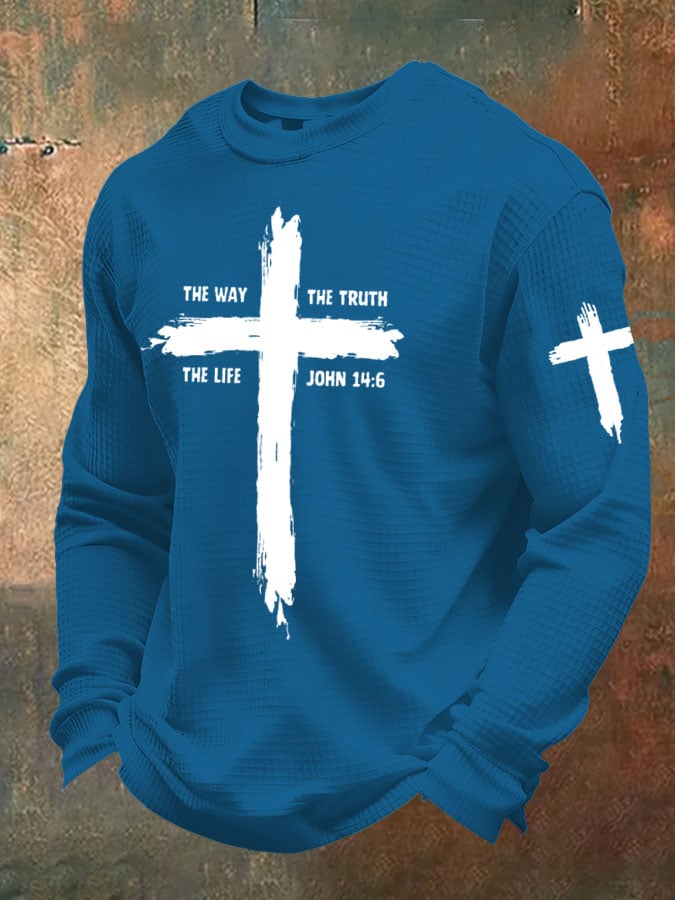 Men's Jesus The Way The Truth The Life  Waffle T-Shirt