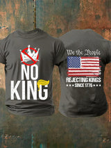 🔥Buy 3 Get 15% Off🔥Men's  No Kings Print T-Shirt