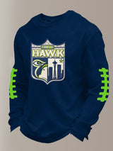 Men's Football Printed Waffle Top
