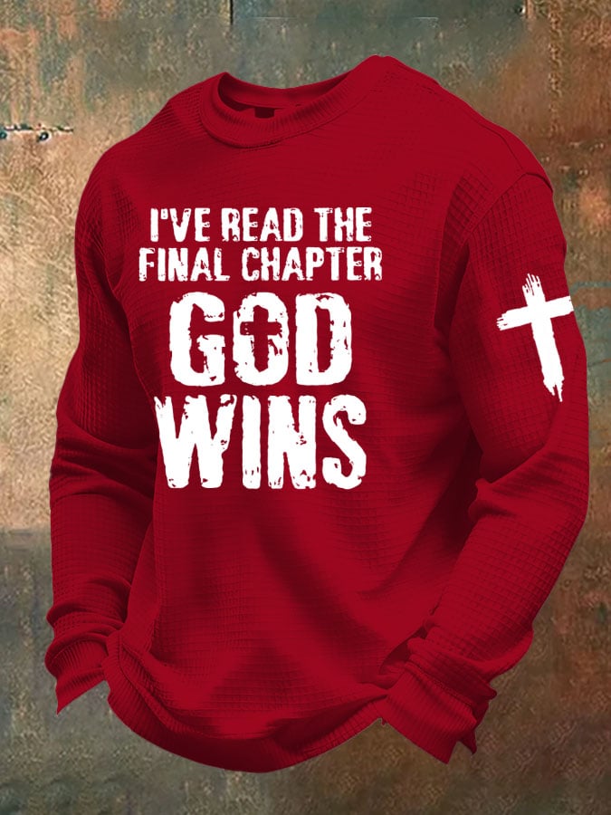 Men's I've Read The Final Chapter God Wins  Waffle T-Shirt