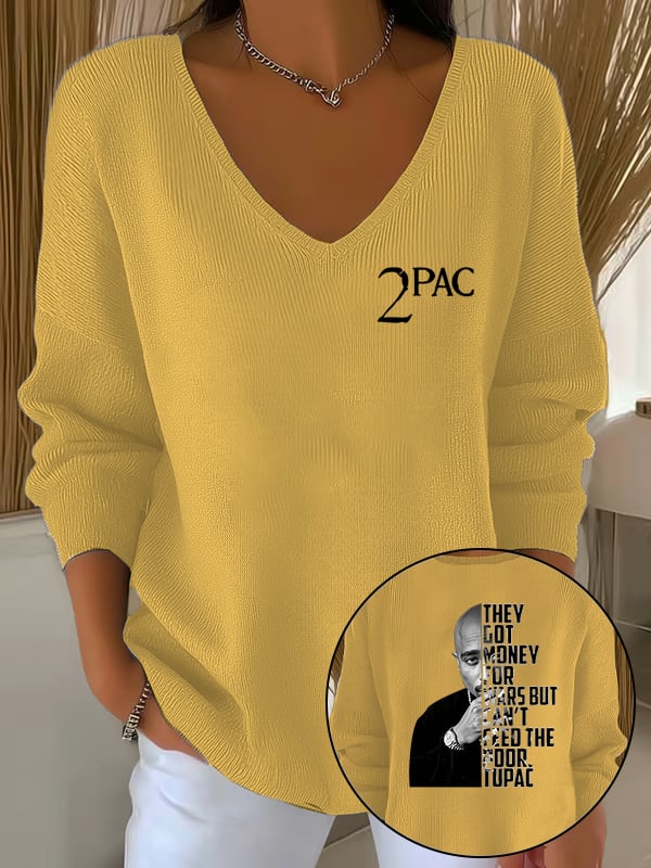 🔥Buy 3 Get 15% Off🔥Women's  2Pac Rapper Print  Tops