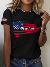 Women's Freedom Print Casual T-Shirt