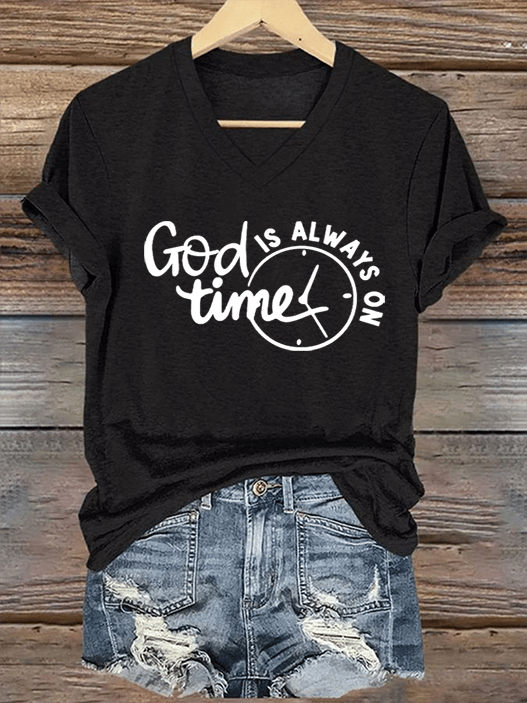 Women's God Is Always On Time T-Shirt